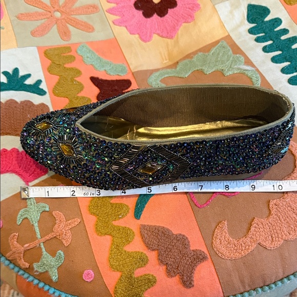 VINTAGE Caparros Multicolor Embellished Flats 7.5 / small 8 - Picture 10 of 10